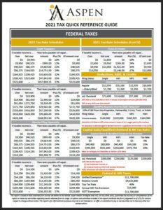 2021 AWS Tax Quick Reference Guide